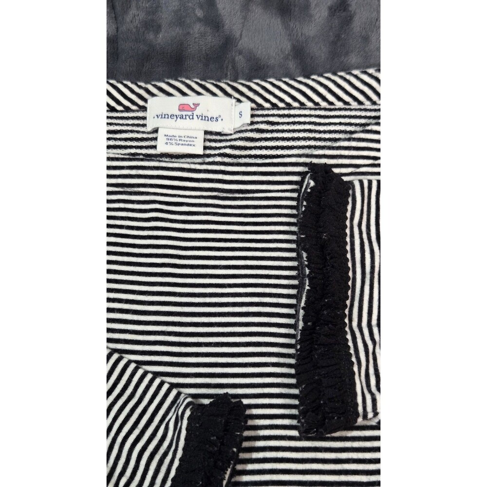 Vineyard Vines Shirt Womens S Navy Blu/White Striped Long Sleeve Casual Soft